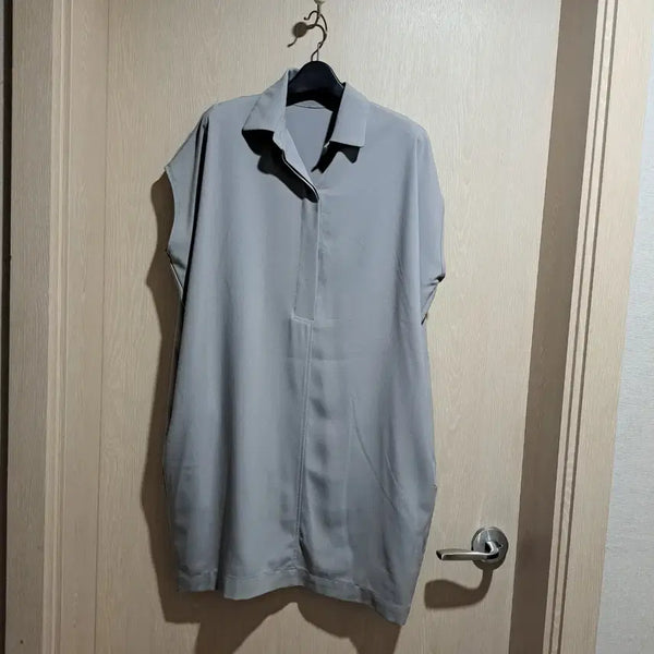 [BUNJANG] Women's Shirt Dress Gray Size 77-99 / 여성 셔츠 원피스 그레이사이즈77~99