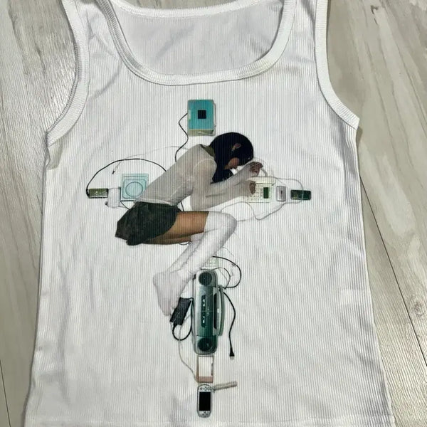 [BUNJANG] Vintage Graphic Tank Top / 빈티지 탱크 탑