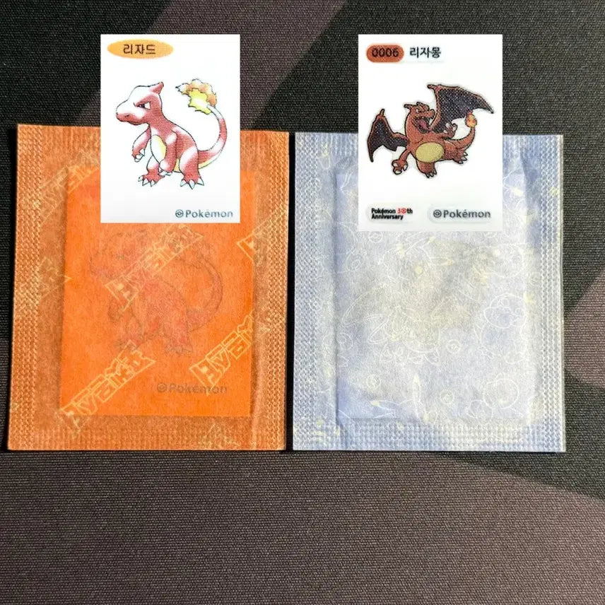[BUNJANG] Pokemon Charizard & Charmeleon Stickers / 포켓몬 띠부씰 리자드, 리자몽