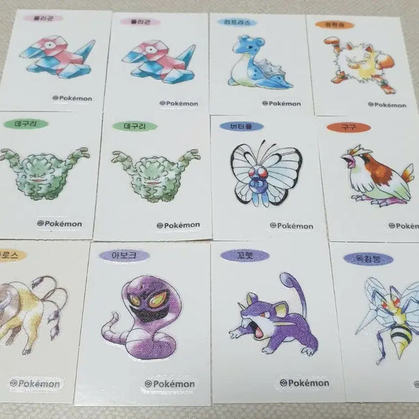 [BUNJANG] Pokemon Stickers Bundle Set (12 pieces) / 포켓몬 띠부씰 12개 일괄