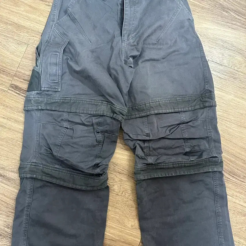 [BUNJANG] FROMWHERE Archive Layered Work Pants Charcoal Size 1 / 파프롬왓 파아카이브 레이어드 워크팬츠 차콜 1사이즈