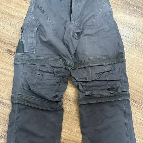 [BUNJANG] FROMWHERE Archive Layered Work Pants Charcoal Size 1 / 파프롬왓 파아카이브 레이어드 워크팬츠 차콜 1사이즈