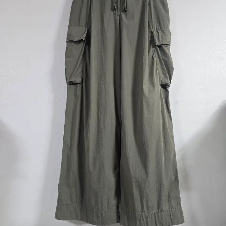 [BUNJANG] System Khaki Cargo Wide Pants / 시스템 카키색 와이드 팬츠
