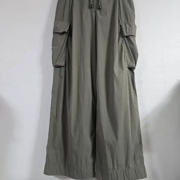 [BUNJANG] System Khaki Cargo Wide Pants / 시스템 카키색 와이드 팬츠