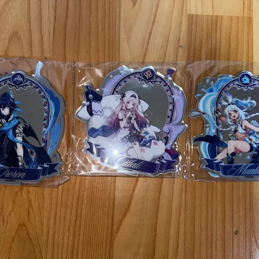 [BUNJANG] Genshin Impact Mom's Touch Collaboration Acrylic Stand Set / 원신 맘스터치 콜라보 아크릴 스탠드 세트