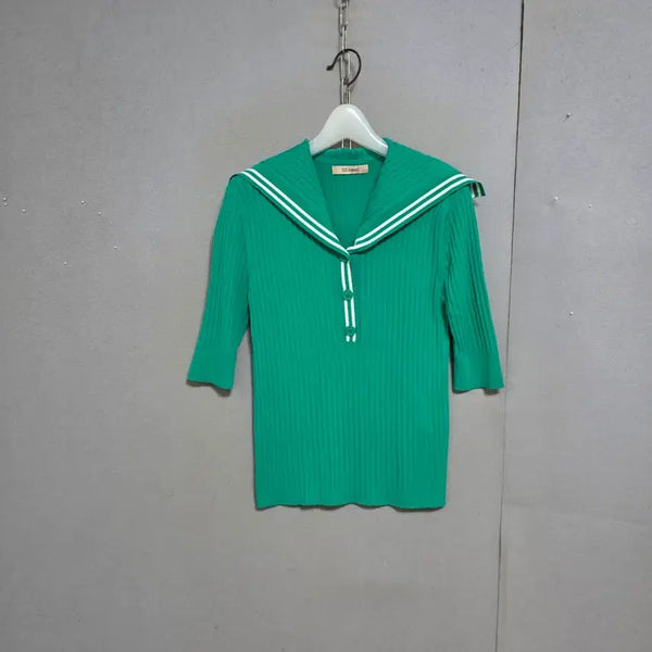 [BUNJANG] CC Collect Summer Knit - Green, Free Size / CC컬렉트 세라카라 여름 니트 F  n7807