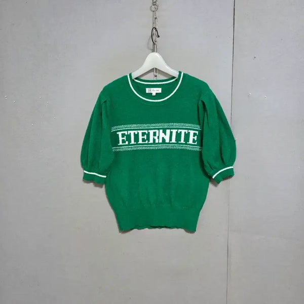 [BUNJANG] Egoist Green Summer Knit Top / 에고이스트 그린색 여름 니트 F  n7808