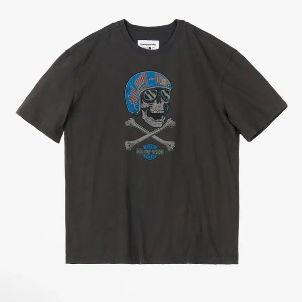 [BUNJANG] Typing Mistake Holiday Vision Graphic T-Shirt Dark Grey L / [L] 타이핑미스테이크 홀리데이 비전 그래픽 티셔츠