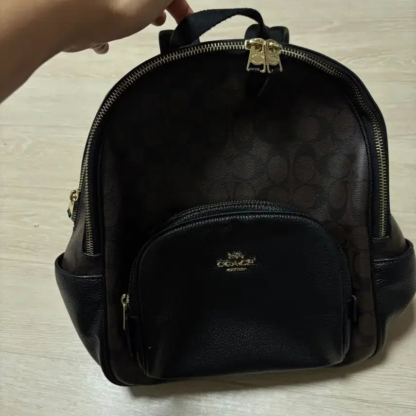 [BUNJANG] Coach Canvas Leather Combination Backpack / 코치 백팩 캔버스 가죽 콤비