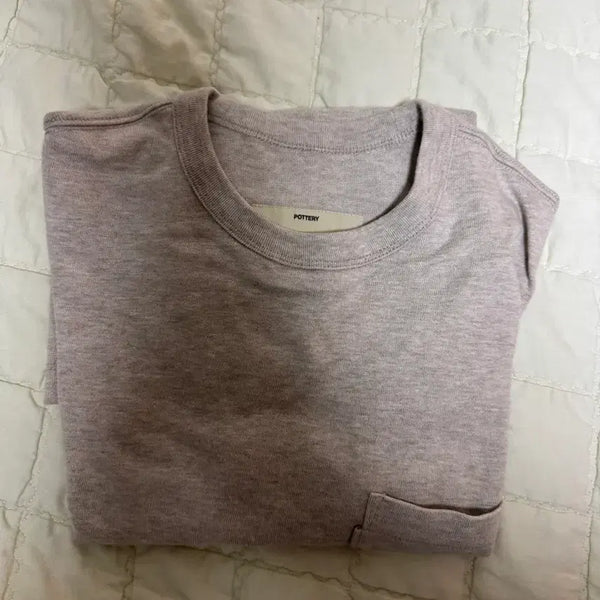 [BUNJANG] Pottery Pocket T-Shirt - Heathered Beige / (2) 포터리 포켓 티셔츠 멜란지 베이지