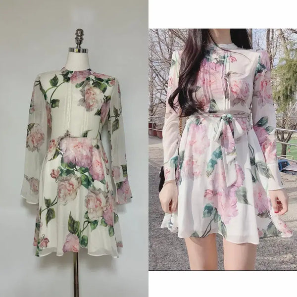 [BUNJANG] Milk Cocoa, Attrangs, Somedays Chiffon Flower Dress / 원가5만원) 밀크코코아 아뜨랑스 썸데이즈 쉬폰 플라워 원피스