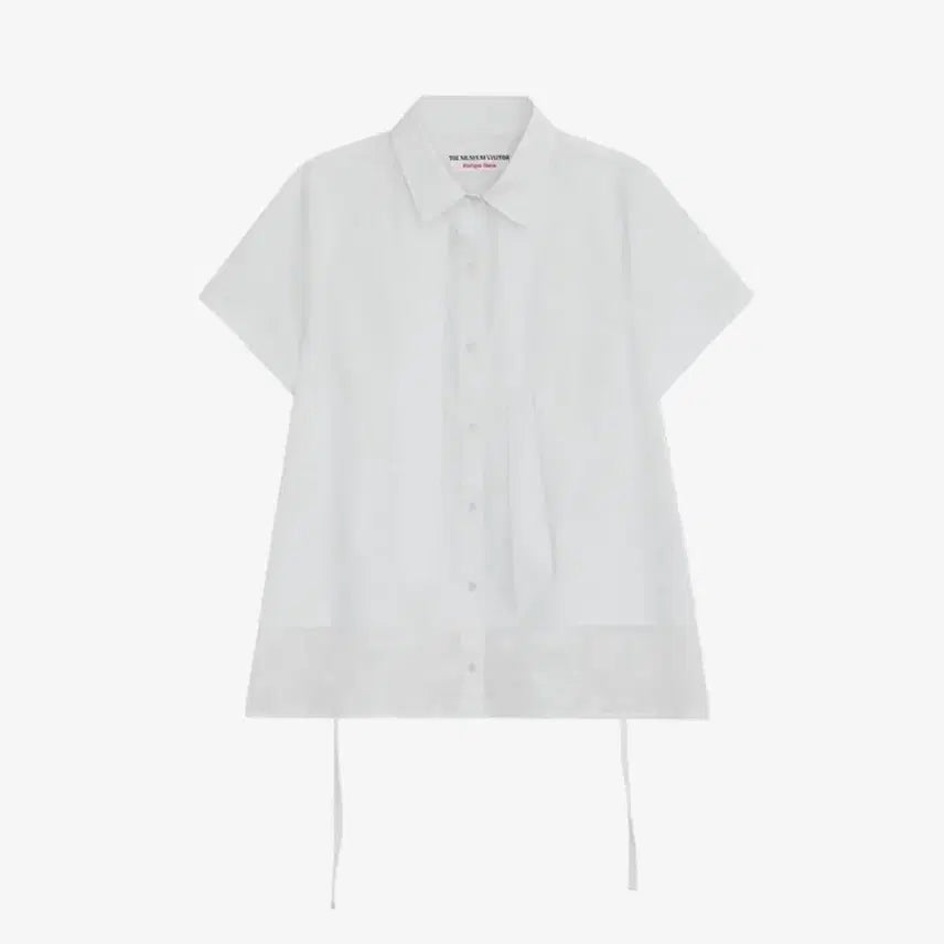[BUNJANG] The Museum Visitor W Back String Layered Shirt White / 더뮤지엄비지터 W BACK STRING LAYERED SHIRT