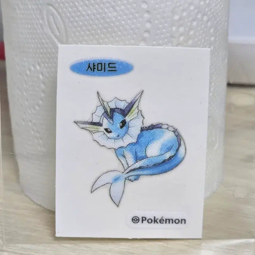 [BUNJANG] Pokemon 30th Anniversary Artwork Vaporeon Sticker (Stored in Sleeve) / 포켓몬스터 30주년 아트워크 샤미드 띠부씰 (슬리브보관)