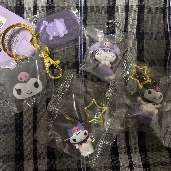 [BUNJANG] Sanrio Kuromi Keychain Set of 4 / 산리오 쿠로미 키링 4개 세트