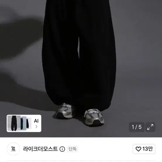 [BUNJANG] Like The Most Pin Tuck Ver.2 Wide Training Pants Black / 라이크더모스트 핀턱ver2 와이드 트레이닝 팬츠 블랙
