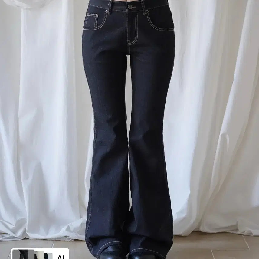 [BUNJANG] Mireco Non-Fade Bootcut Denim Pants True Black / 미레코 NON-FADE BOOTCUT DENIM PT TRUE BLACK