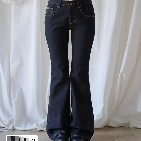 [BUNJANG] Mireco Non-Fade Bootcut Denim Pants True Black / 미레코 NON-FADE BOOTCUT DENIM PT TRUE BLACK