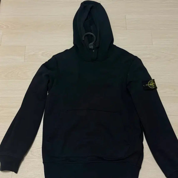 [BUNJANG] Stone Island Hooded Sweatshirt Black (M) / 스톤아일랜드 후드티 블랙(M사이즈)