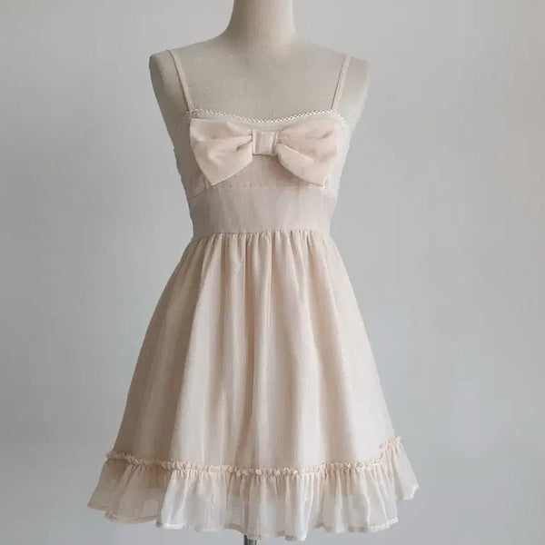 [BUNJANG] Liz Lisa Ribbon Tank Dress / 리즈리사 리본 나시 원피스 빈티지 갸루 일브 라떼갸루