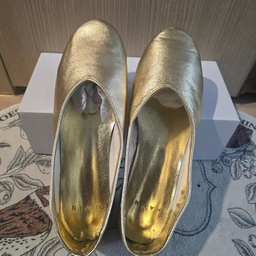 [BUNJANG] Gold Flat Shoes / 단화.플랫슈즈 (새상품)여성화