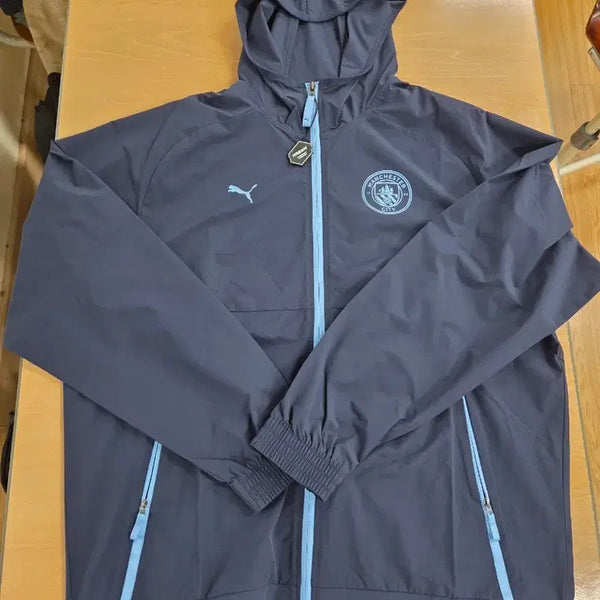 [BUNJANG] Puma Manchester City Hoodie Windbreaker Jacket Navy / 푸마 맨체스터 시티 후드 바람막이 자켓 네이비