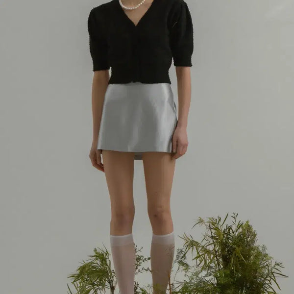 [BUNJANG] Place Studio Cropped Boucle Knit Cardigan / 플레이스 스튜디오 크롭 부클 니트가디건
