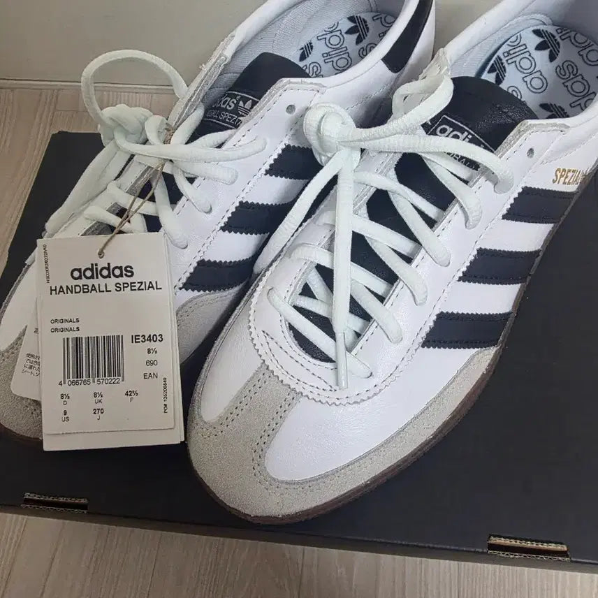 [BUNJANG] Adidas Handball Spezial IE3403 White Core Black Shoes / 아디다스 핸드볼 스페지알 IE3403 화이트 코어 블랙 270 가격내림