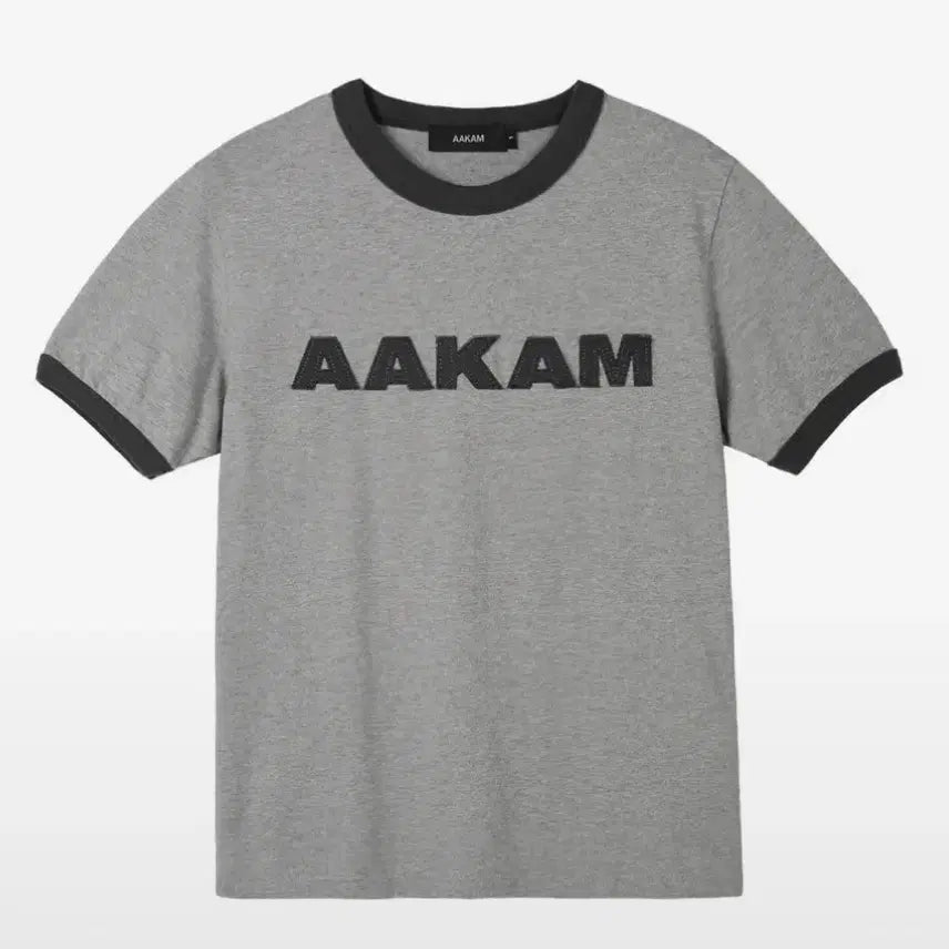 [BUNJANG] Arkham Logo Patch Ringer T-Shirt Size 1 Gray / 아캄 로고 패치 링거티 1사이즈 그레이