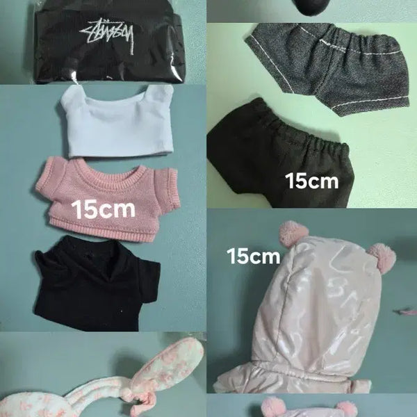 [BUNJANG] 15cm Doll Clothing Set with Beanie, Shoes, and Padded Jacket / 15cm 인형옷 (신발 비니 패딩)