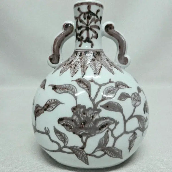 [BUNJANG] Ming Dynasty Glazed Red Flattened Vase / 중국도자기 유리홍 편병