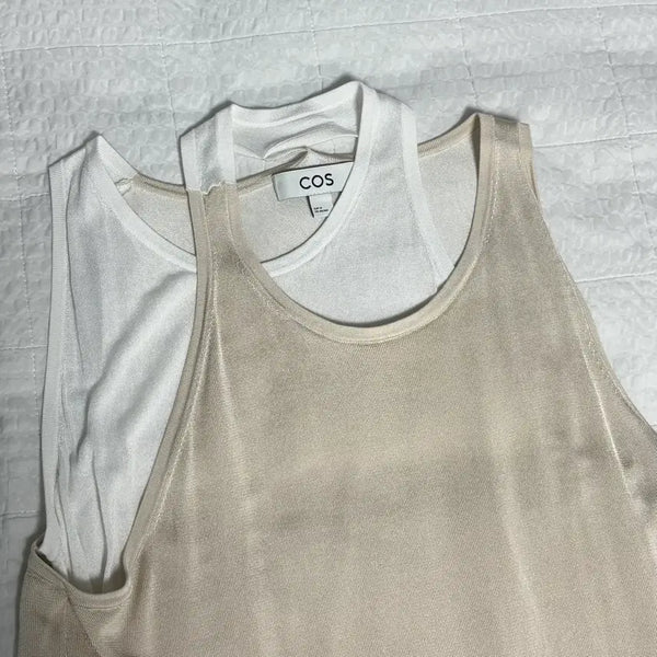 [BUNJANG] COS Layered Knitted Sleeveless Top / cos 레이어드 니티드 슬리브리스 탑