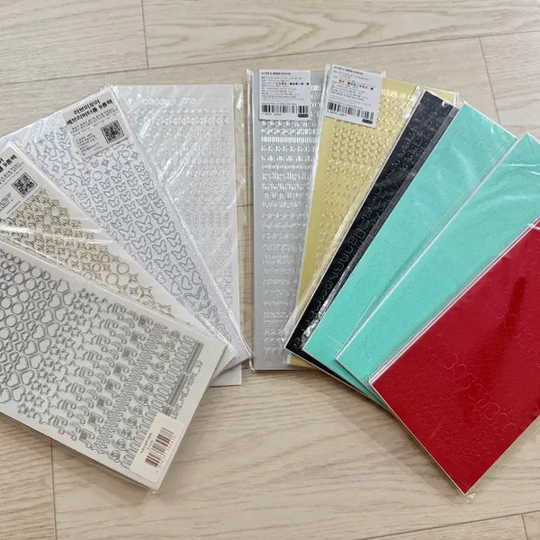 [BUNJANG] Sealed Sticker Bundle Set - Deco, Number, Alphabet, Korean / 수입 씰스 일괄 처분 판매