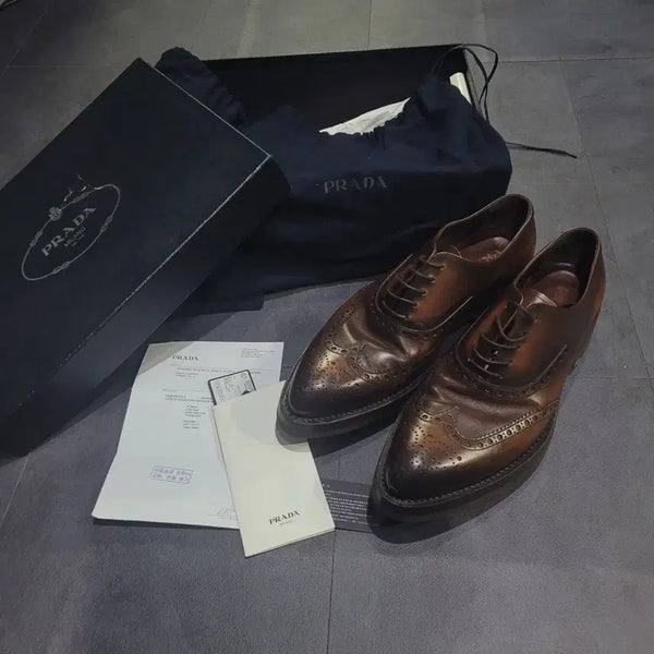 [BUNJANG] Prada Shark Sole Wingtip Shoes / 프라다 샤크솔 구두 285