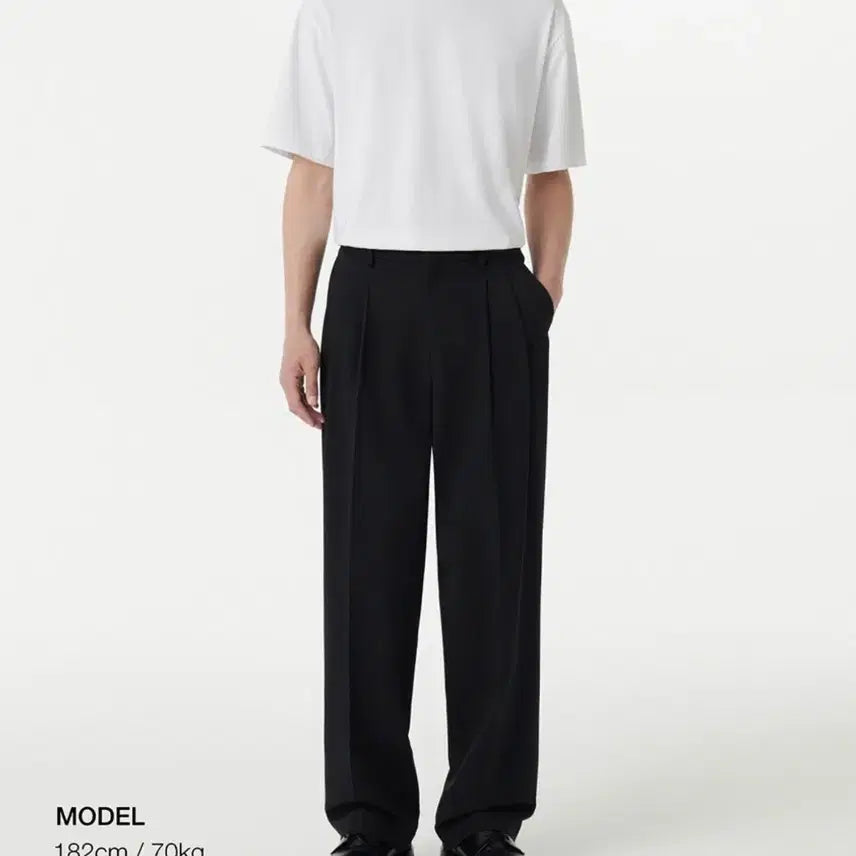 [BUNJANG] Musinsa Standard Three-Tuck Semi Balloon Slacks Black / [새제품] 무신사 스탠다드 쓰리 턱 세미 벌룬 슬랙스 [블랙] 34