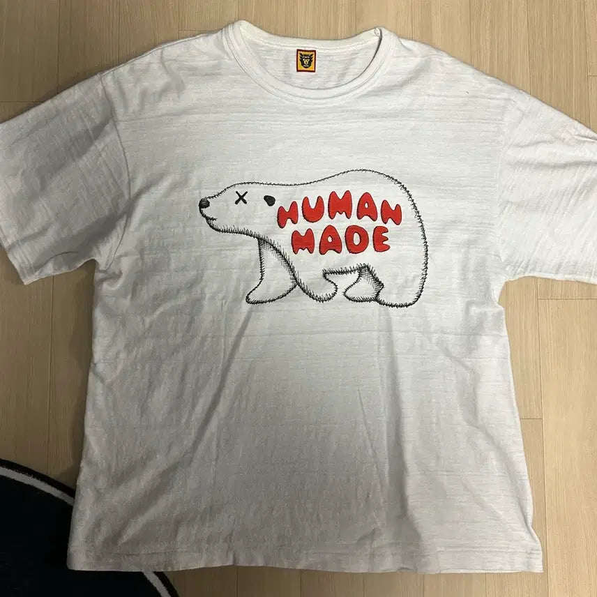 [BUNJANG] Human Made x KAWS Collaboration T-Shirt #7 White 2XL / [2XL] 휴먼 메이드 x 카우스 #7 티셔츠 화이트