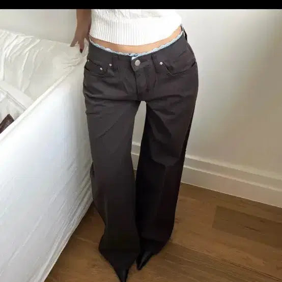 [BUNJANG] OOT Lingerie Sky Lace Straight Pants / OOT* 란제리 스카이레이스 스트레이트 팬츠