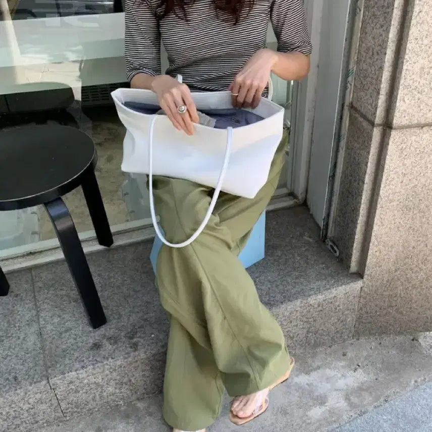 [BUNJANG] Plate K Leather Bag White / plate 플레이트 케이레더백. 화이트 새상품