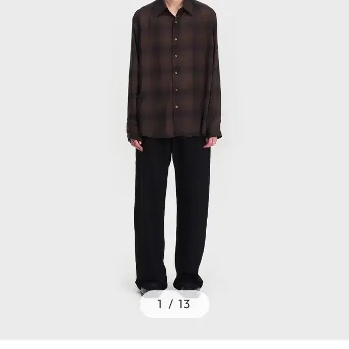 [BUNJANG] Bellier Breeze Chiko Shirt Brown Check / 벨리에 브리즈 치코 셔츠 브라운 체크 05