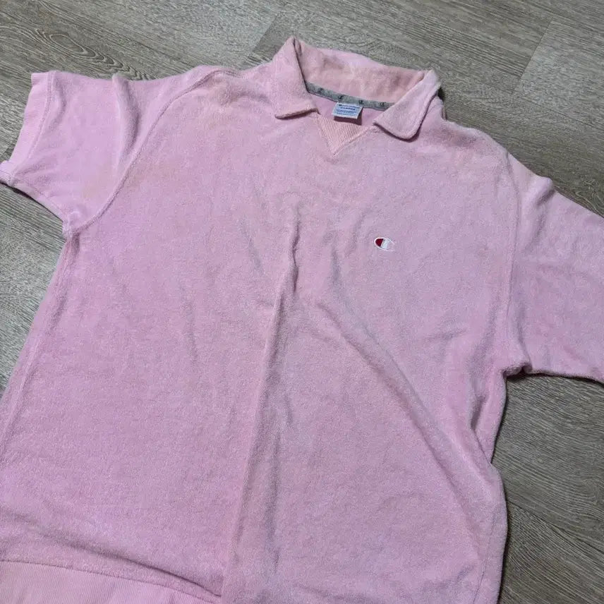 [BUNJANG] Champion Short Sleeve T-Shirt Strawberry Milk / 챔피온 반팔티