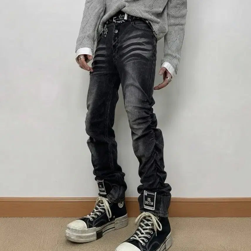 [BUNJANG] Rick Owens DRKSHDW x Converse DBL DRKSTAR High Top Sneakers / 릭 오웬스 DRKSHDW x 컨버스  DBL DRKSTAR 하이탑