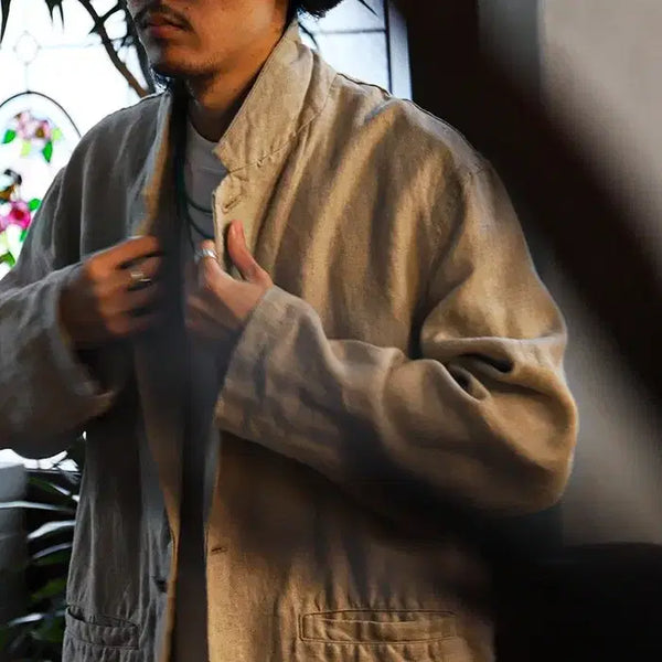 [BUNJANG] Nest Robe Linen Canvas Easy Fit Jacket Beige Size 3 / 네스트로브컨팩트 린넨캔버스 이지핏 자켓