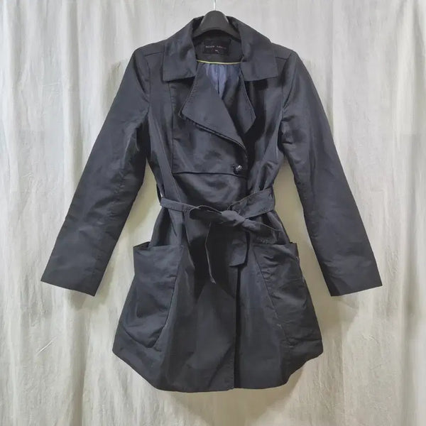 [BUNJANG] Olivia Lauren Black Poly Trench Coat / 올리비아로렌 블랙 폴리 트렌치 코트