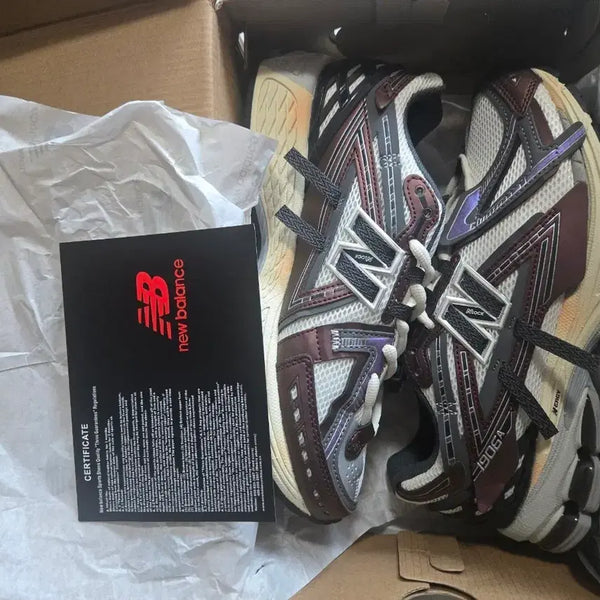 [BUNJANG] New Balance 1906A Burgundy/White Sneakers / 뉴발란스 1906A 운동화 버건디/화이트 사이즈 245  새상품