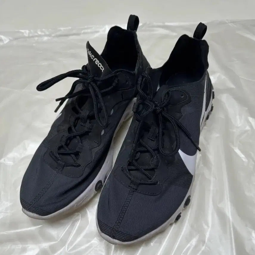 [BUNJANG] Nike React Element 55 Black Shoes (265) / 나이키 리액트 엘리먼트55 블랙 265