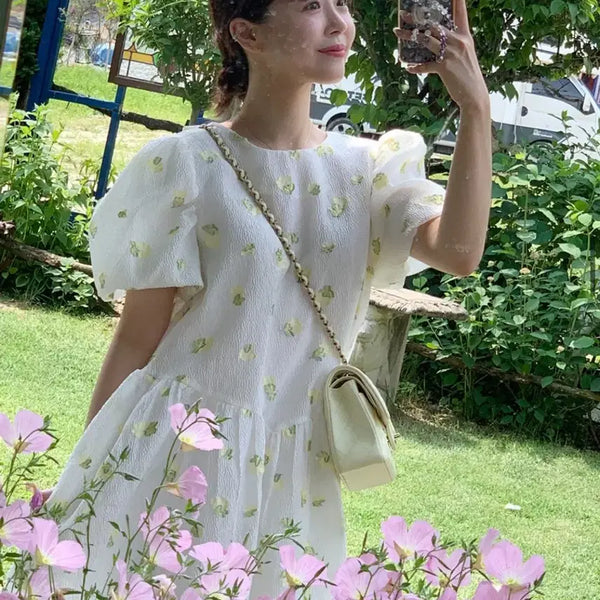 [BUNJANG] Byciny "Pulkkot" Floral Print Dress / 바이씨니 풀꽃ops