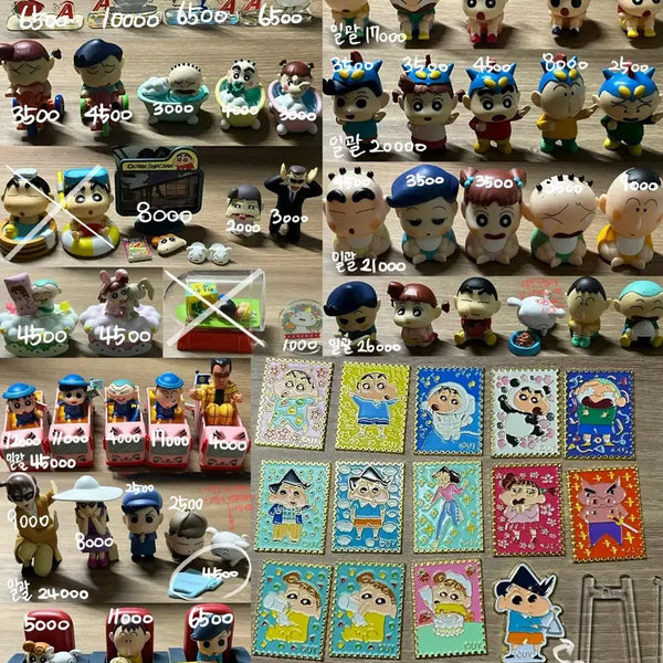 [BUNJANG] Crayon Shin-chan Characters Buttocks Walking Figure Gacha Night Light / 짱구 맹구 철수 훈이 유리 엉덩이걷기 피규어 가챠 아기베이비 라이트무드등