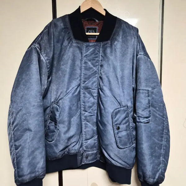 [BUNJANG] Zara Washed MA-1 Bomber Jacket L / 자라 워싱 MA-1 봄버 자켓 L