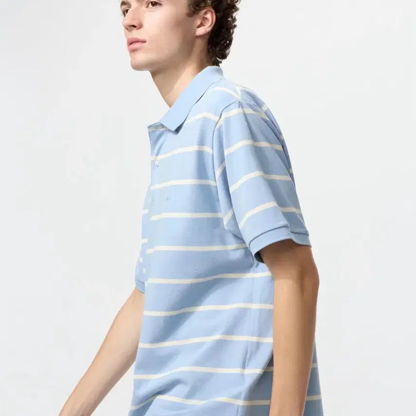 [BUNJANG] Uniqlo Dry Pique Stripe Polo Shirt / [미착용 새상품] 유니클로 드라이피케 스트라이프 폴로셔츠