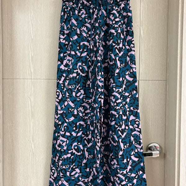 [BUNJANG] Pattern Wide Slacks Pants / 패턴 와이드 팬츠