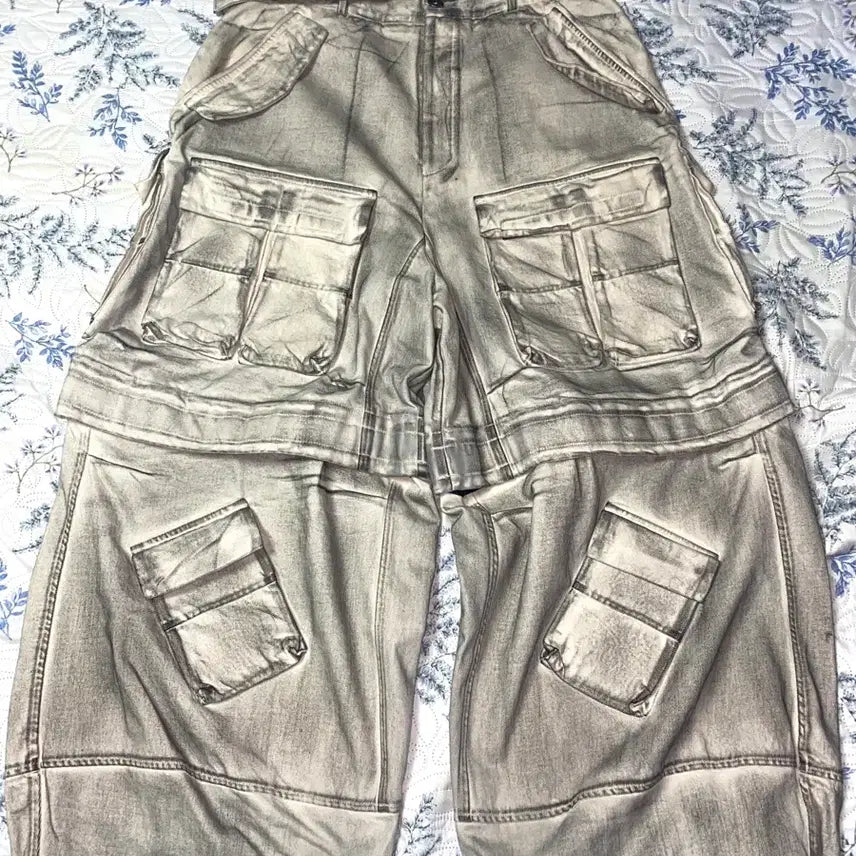 [BUNJANG] Ourpas 030 Dirty Cargo Denim Shorts / ourpas 아워파스 030 더티 카고데님